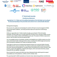 WHA77 Constituency Statement: Follow-up to the political declaration on NCDs