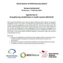 WHO EB152 Agenda Item 8: Strengthening rehabilitation in health systems  