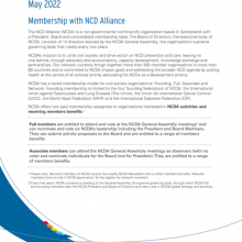 NCD Alliance Membership Criteria and Principles