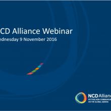 NCD Alliance Webinar, 9 November 2016
