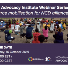 NCDA Advocacy Institute Webinar: Resource Mobilisation, 16 October 2019