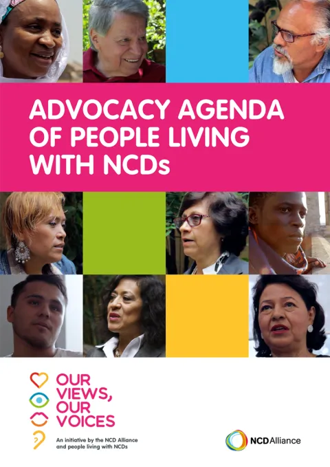 Thumbnail for cover of the advocacy agenda of people living with NCDs publication