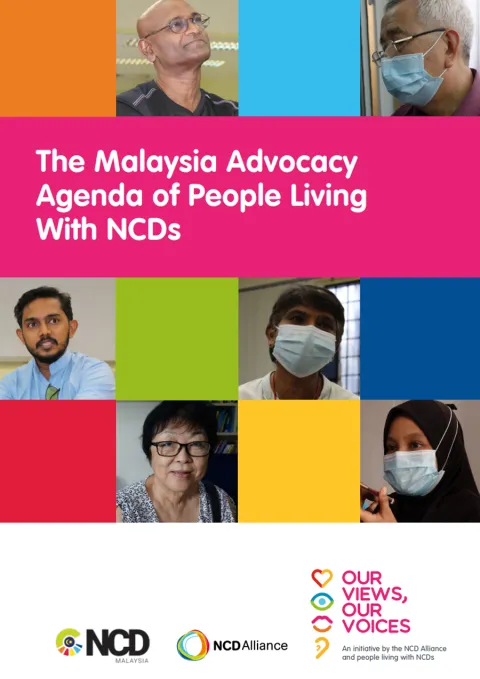 Malaysia Advocacy Agenda of people living with NCDs publication cover