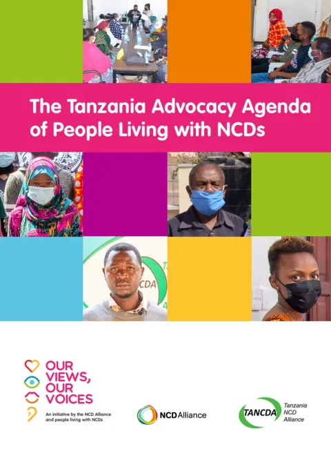 Cover of tanzania advocacy agenda with people living with NCDs 