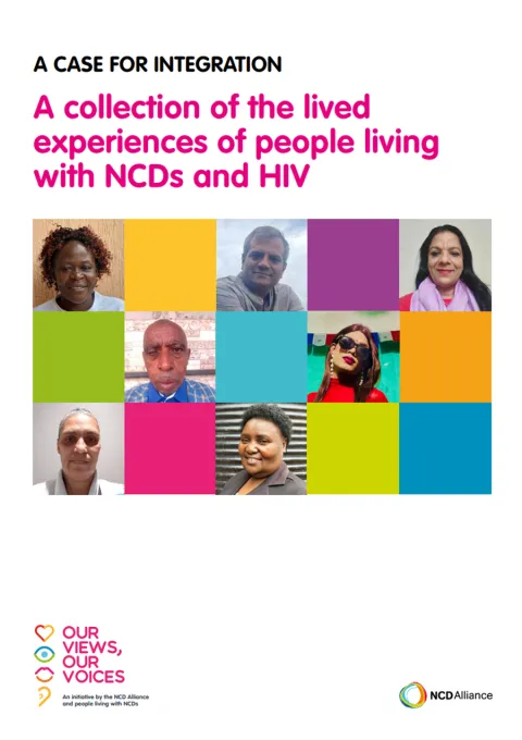 report cover collection lived experiences people living with NCDs and HIV
