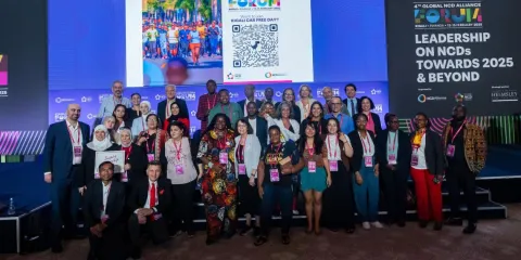 NCD advocates gather for a photo after the Closing Plenary at the 4th Global NCD Alliance Forum 2025
