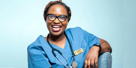 Ngwashi Christabel, full-time doctor and founder of the MoreThanJustAnMD Initiative, Cameroon