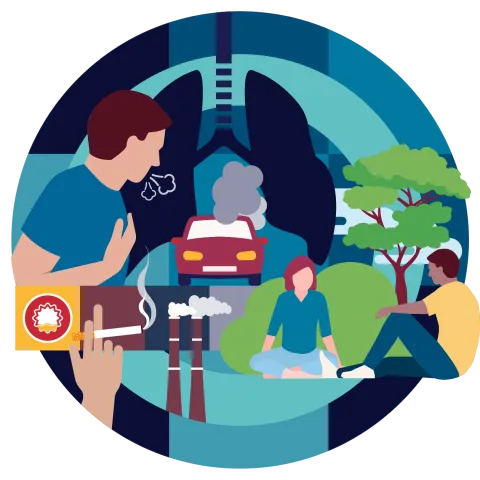 chronic respiratory diseases illustration
