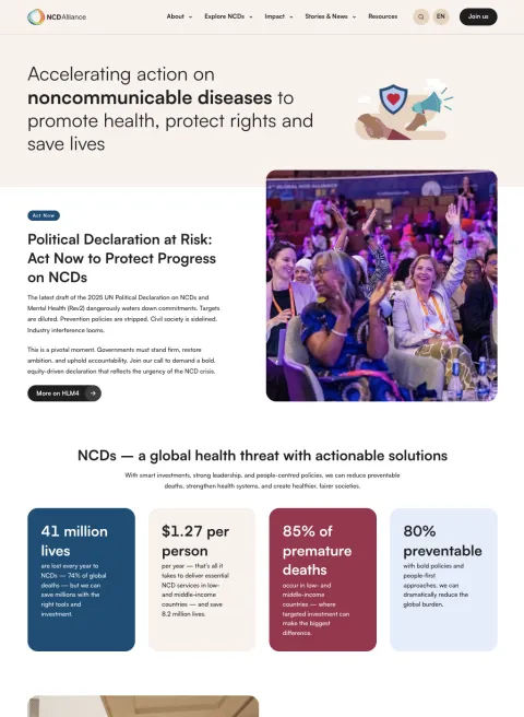 ncdalliance.org homepage screenshot