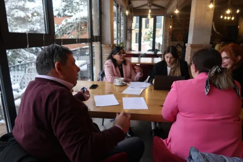 Defensores de las ENT de Georgia durante un taller de incidencia organizado por la Alianza de ENT de Georgia
