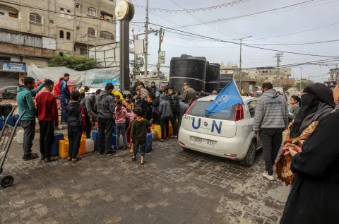 United Nations car in Gaza
