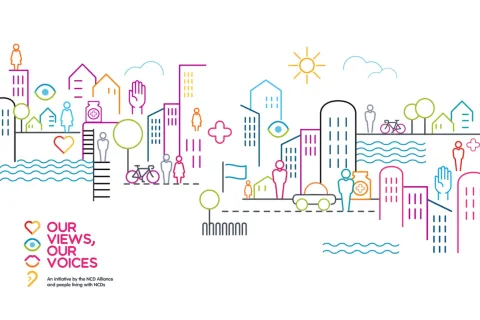 Our Views Our Voices initiative brand background