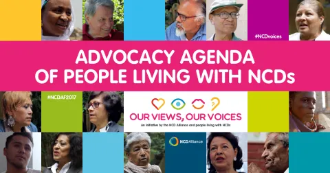 Cover of the Advocacy Agenda of people living with NCDs