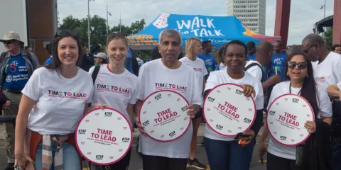 NCDA board in Geneva at WHO Walk the Talk