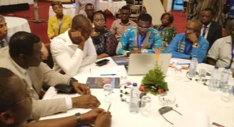 Prof. Jean Claude Mbanya, Tih Ntiabang, Ferdinant Sonyuy Mbiydzenyuy and other advocates discussing the formation of a Cameroonian NCD Alliance