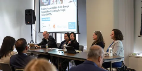 NCD Diarist Mariana Gomez at the Enabling the right to health through UHC event
