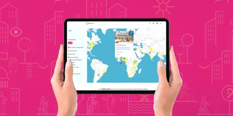 The Map of Involvement on a table screen 