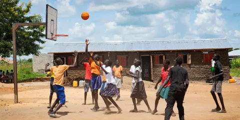 Basketboll game - physical activity