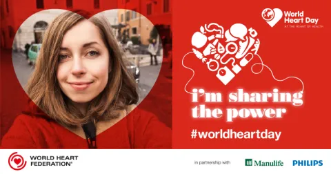 'I'm sharing the power' banner - World Heart Day 2017