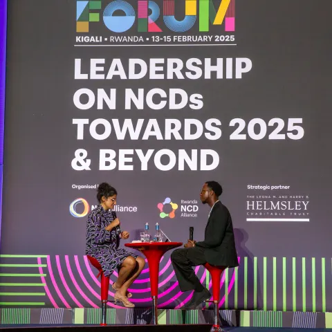 Moderators introducing Plenary 2 at the Global NCDA Forum 2025