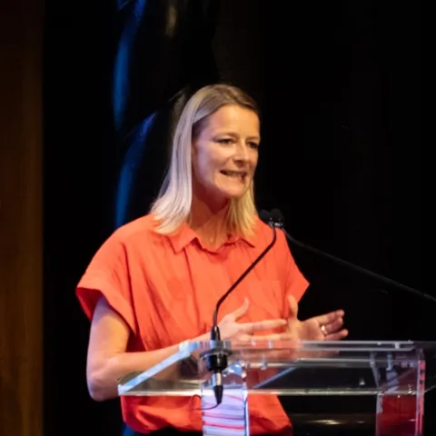 NCD Alliance CEO Katie Dain speaking at UNGA80