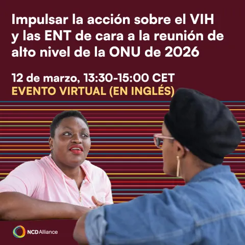 Cartel del evento sobre ENT e VIH de marzo del 2026