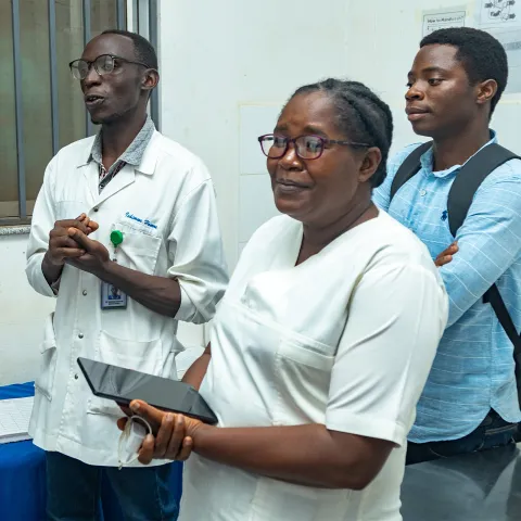 Nurse, doctor and Naasson Nduwamungu, RNCDA