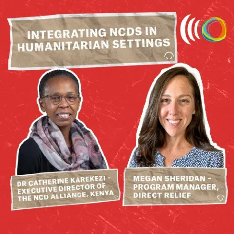 Integrating NCDs in humanitarian settings podcast cover