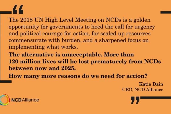 The UNHLM is an opportunity to heed the call to action on NCDs