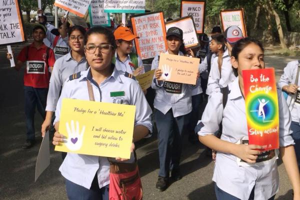 Students in India, organised by the NGO HRIDAY, joined Walk the Talk, 20-21 May