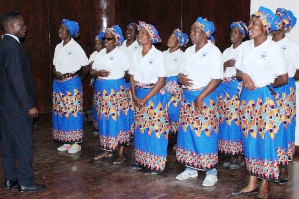 A choir performs at the launch of the Mozambique NCD Alliance, on 30 November 2018.