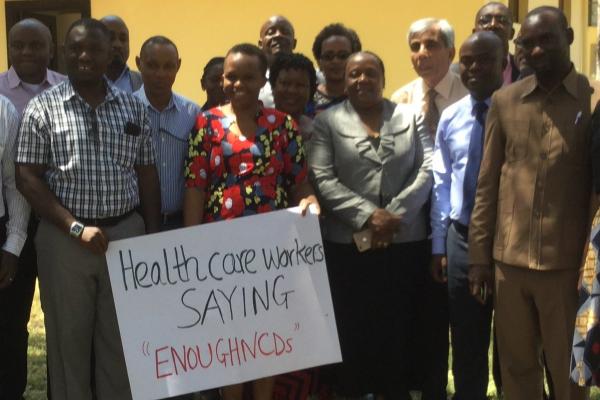 Tanzania NCD Alliance held advocacy meetings during the 2019 Week for Action with medical officers focused on improving health systems for NCDs and UHC